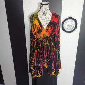 Colorful Tie-Dye Women's Cardigan